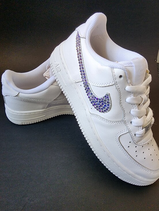 Nike Shoes - NIKE AIR FORCE 1 " SWAROVSKI CUSTOMIZED " WOMEN US SIZE 6 GREAT COND